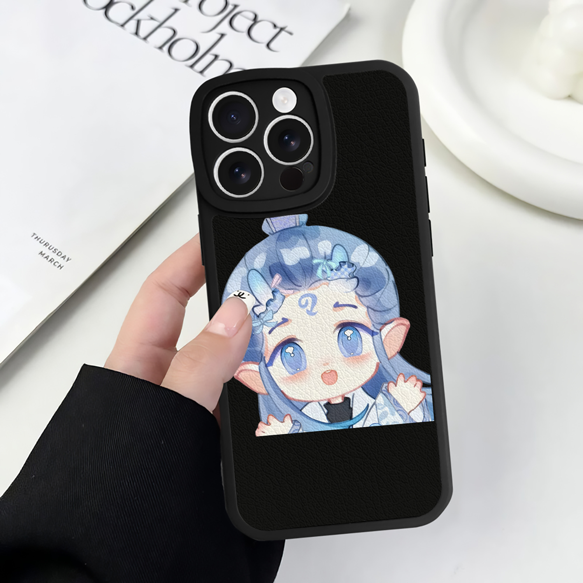 （画像用） Ne Zha 2 ナタ 魔童の大暴れ 【iPhone 16シリーズ対応】シリコンスマホケース（レザー調） 材質：シリコン